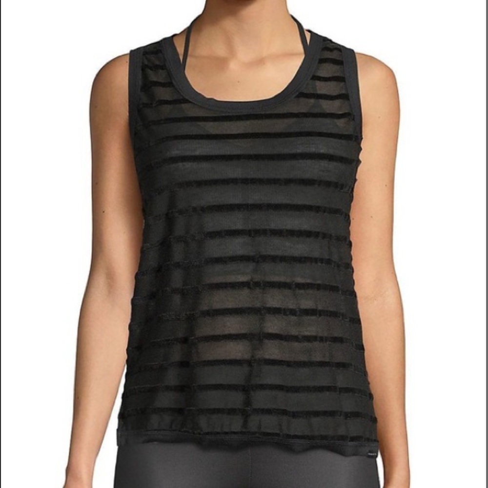 Koral Black Striped Tank Top